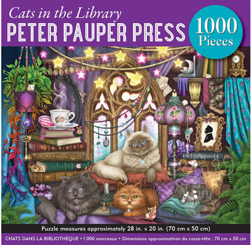 Peter Pauper Press Peter Pauper Press Cats In the Library Puzzle 1000pcs