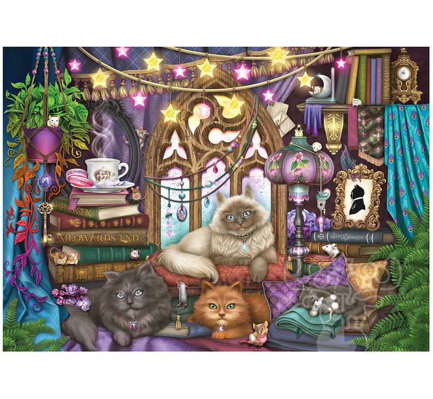 Peter Pauper Press Cats In the Library Puzzle 1000pcs