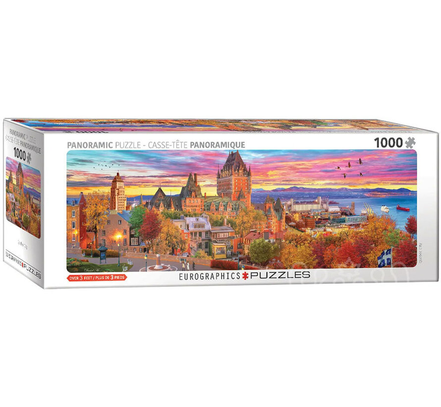 Eurographics Panoramic: MacLean: Quebec City Panoramic Puzzle 1000pcs