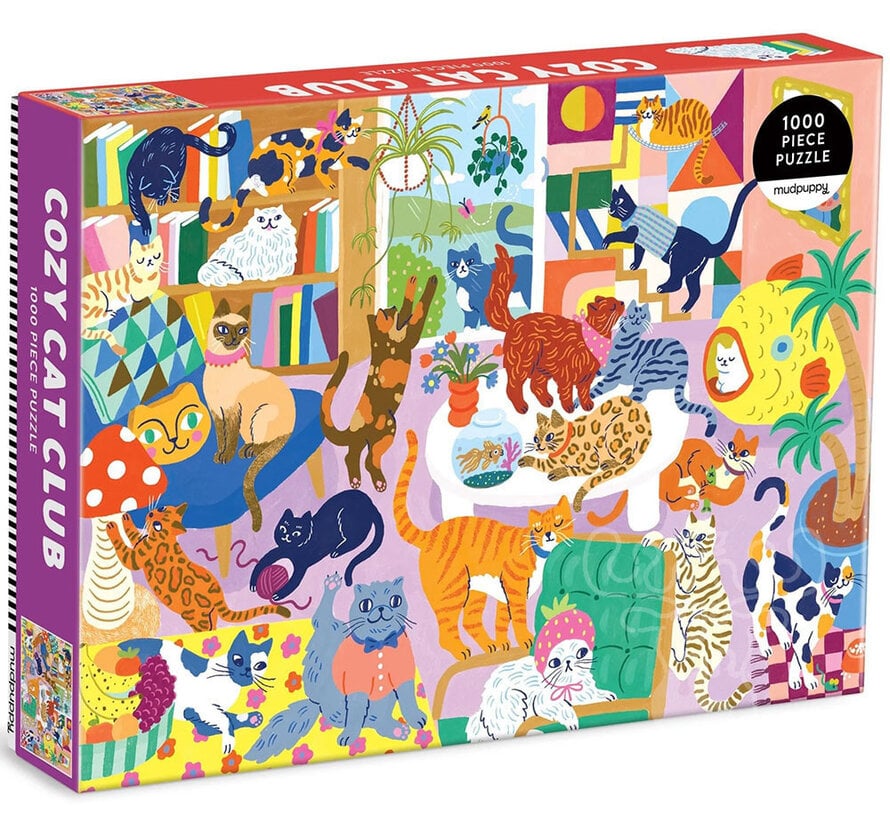 Mudpuppy Cozy Cat Club Puzzle 1000pcs