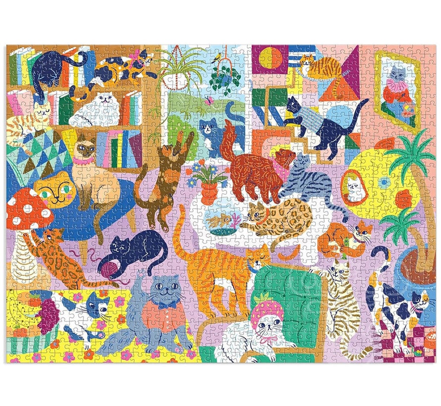 Mudpuppy Cozy Cat Club Puzzle 1000pcs