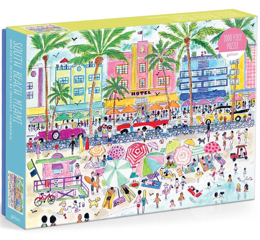 Galison Michael Storrings South Beach Miami Puzzle 1000pcs