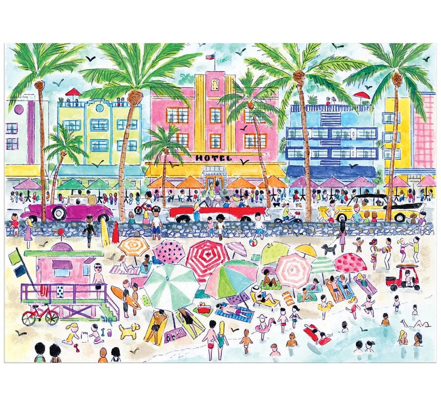 Galison Michael Storrings South Beach Miami Puzzle 1000pcs