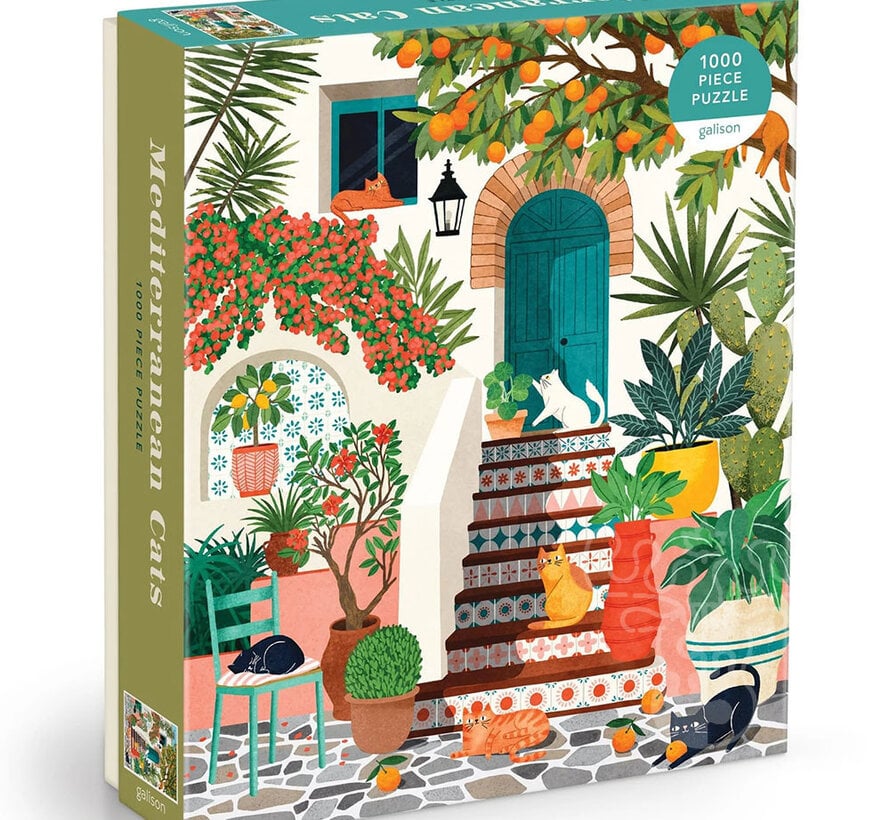 Galison Mediterranean Cats Puzzle 1000pcs