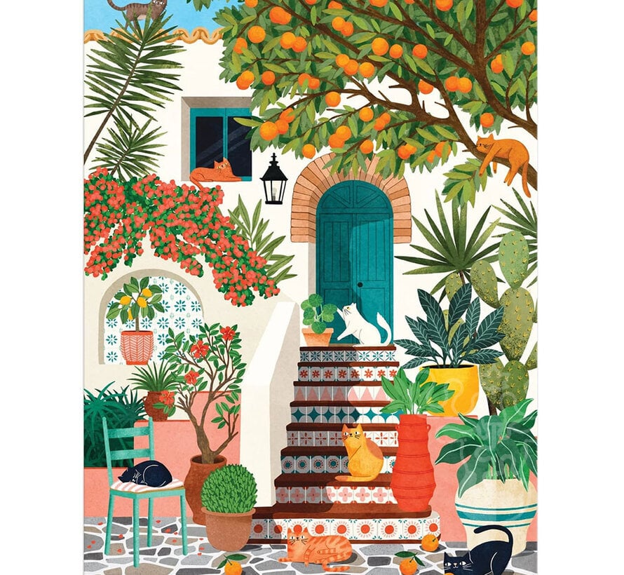 Galison Mediterranean Cats Puzzle 1000pcs