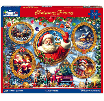White Mountain White Mountain Christmas Frames Puzzle 500pcs