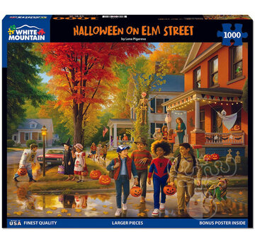 White Mountain White Mountain Halloween On Elm Street Puzzle 1000pcs