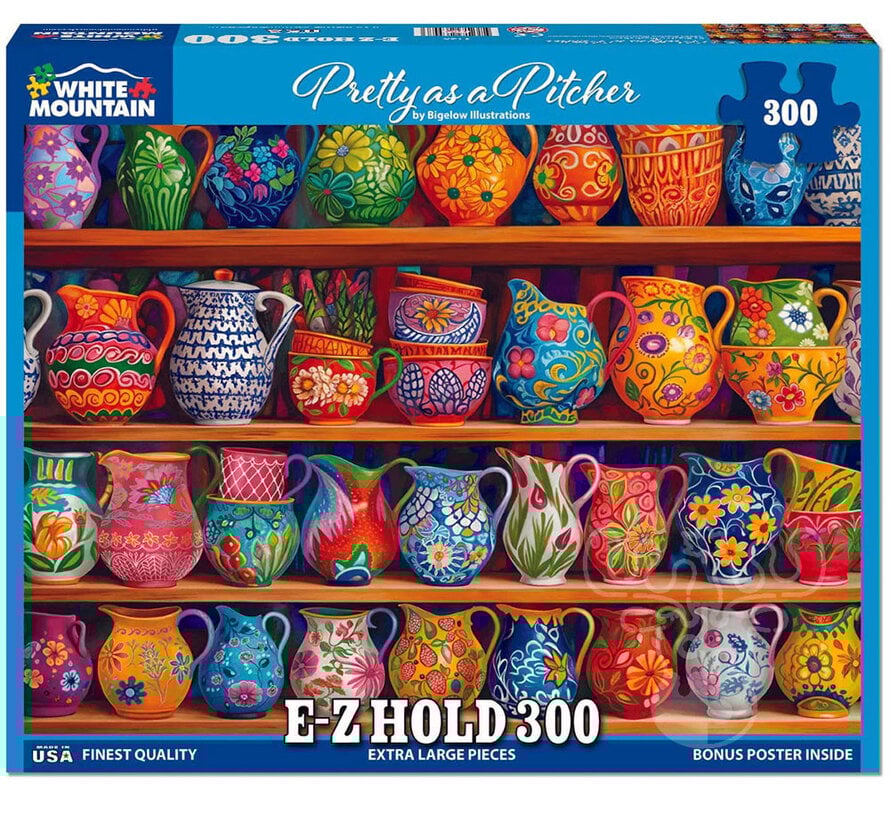 White Mountain Pretty As A Pitcher E-Z Hold Puzzle 300pcs