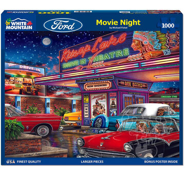 White Mountain White Mountain Movie Night Puzzle 1000pcs