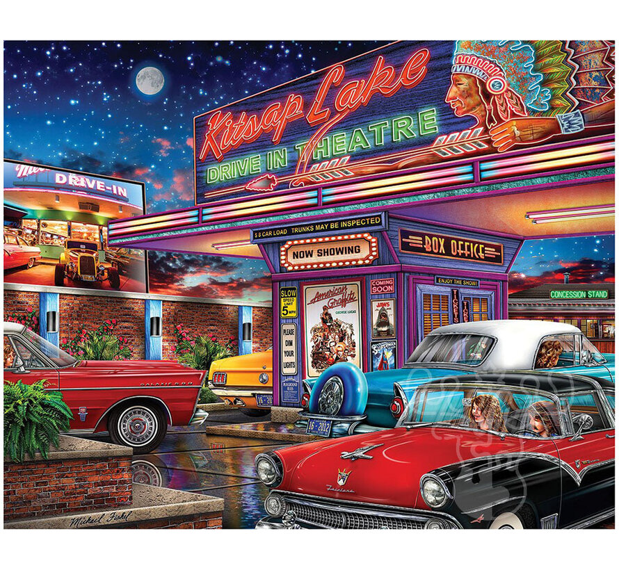 White Mountain Movie Night Puzzle 1000pcs