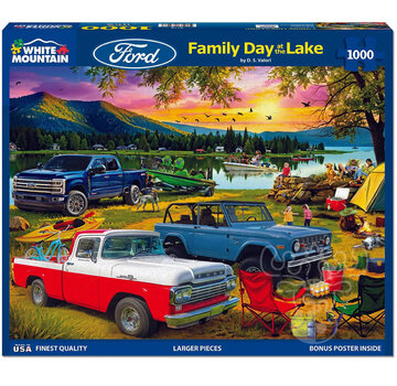 White Mountain White Mountain Family Day At The Lake-Ford Puzzle 1000pcs