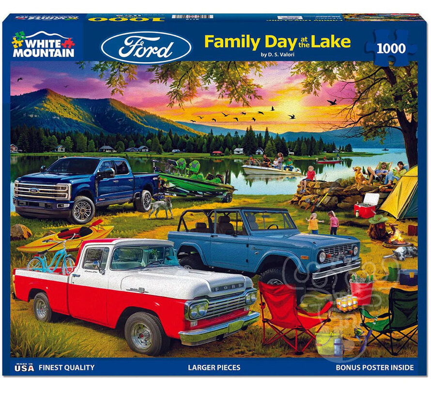 White Mountain Family Day At The Lake-Ford Puzzle 1000pcs