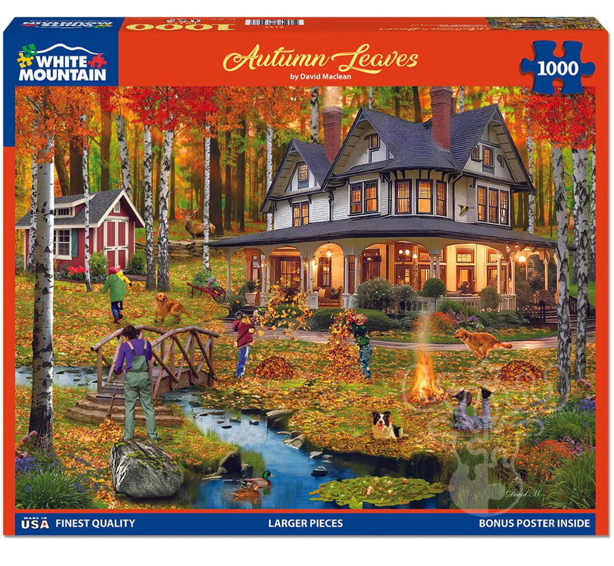 White Mountain Autumn Leaves Puzzle 1000pcs