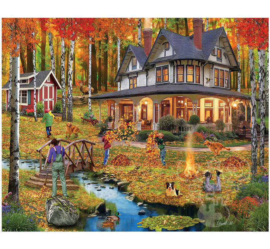 White Mountain Autumn Leaves Puzzle 1000pcs