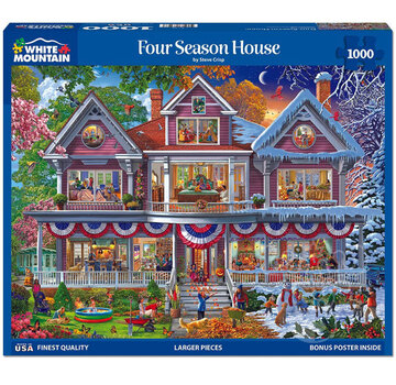 White Mountain White Mountain Four Season House Puzzle 1000pcs