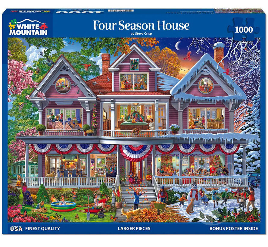 White Mountain Four Season House Puzzle 1000pcs