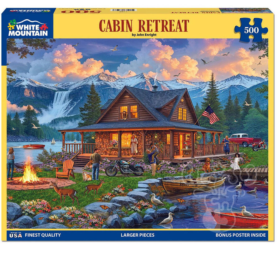 White Mountain Cabin Retreat Puzzle 500pcs