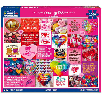 White Mountain White Mountain Love Notes Puzzle 1000pcs