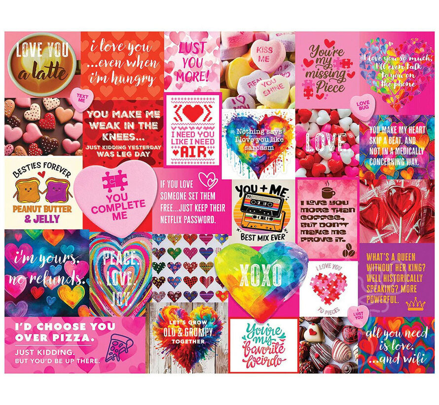 White Mountain Love Notes Puzzle 1000pcs