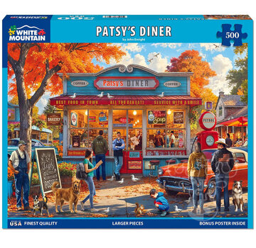 White Mountain White Mountain Patsy’s Diner Puzzle 500pcs