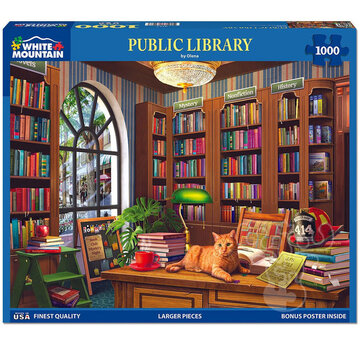 White Mountain White Mountain Public Library Puzzle 1000pcs
