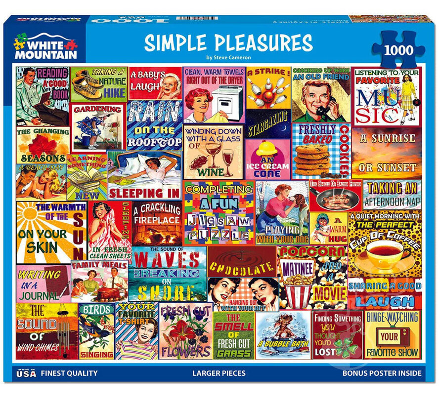 White Mountain Simple Pleasures Puzzle 1000pcs