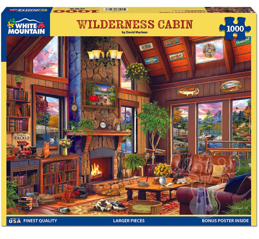 White Mountain Wilderness Cabin Puzzle 1000pcs