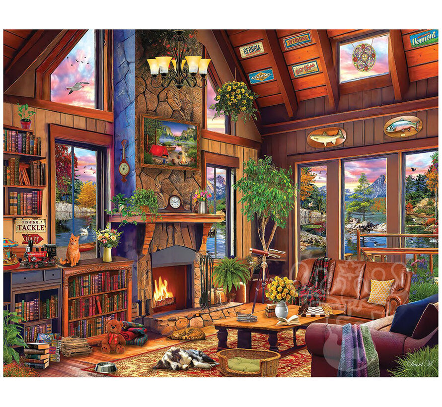 White Mountain Wilderness Cabin Puzzle 1000pcs