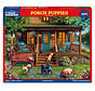 White Mountain Porch Puppies Puzzle 1000pcs