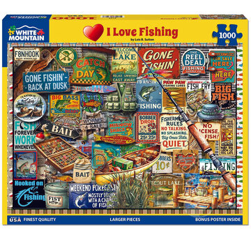 White Mountain White Mountain I Love Fishing Puzzle 1000pcs