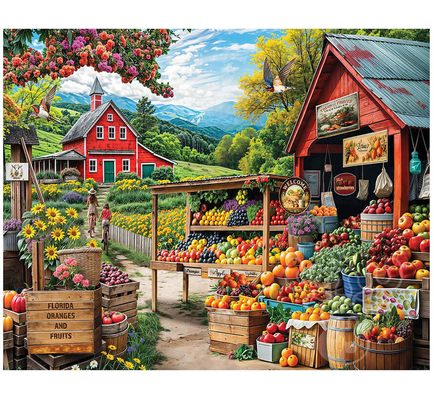 White Mountain Farm Stand Puzzle 1000pcs