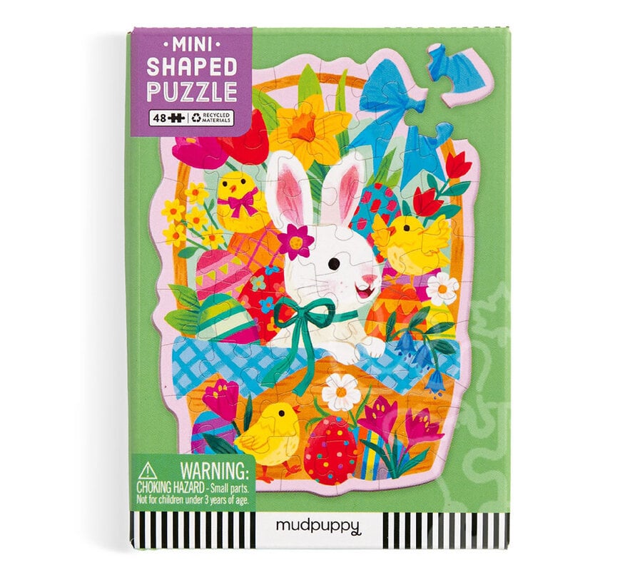 Mudpuppy Bunny Basket Mini Puzzle 48pcs