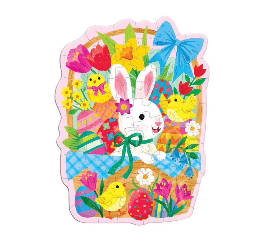 Mudpuppy Bunny Basket Mini Puzzle 48pcs