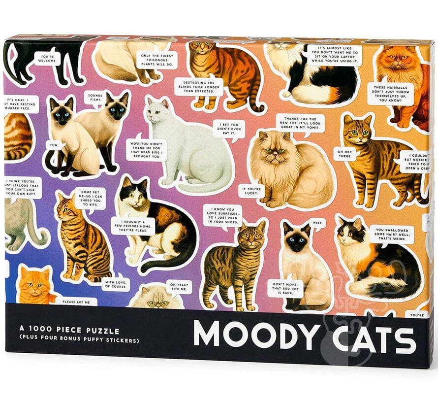 Brass Monkey Moody Cats Puzzle 1000pcs