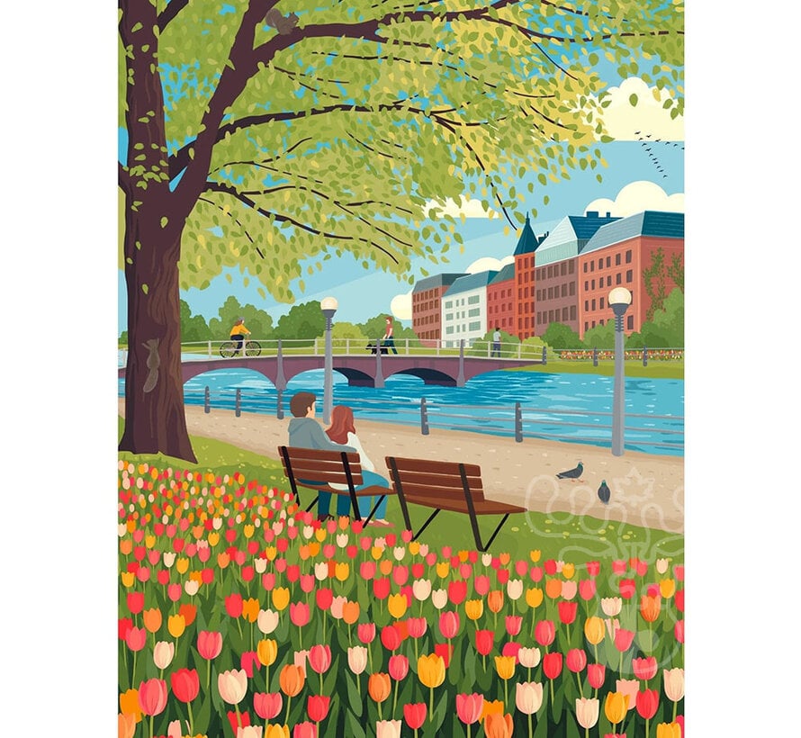 Villager Tulip Season Puzzle 500pcs