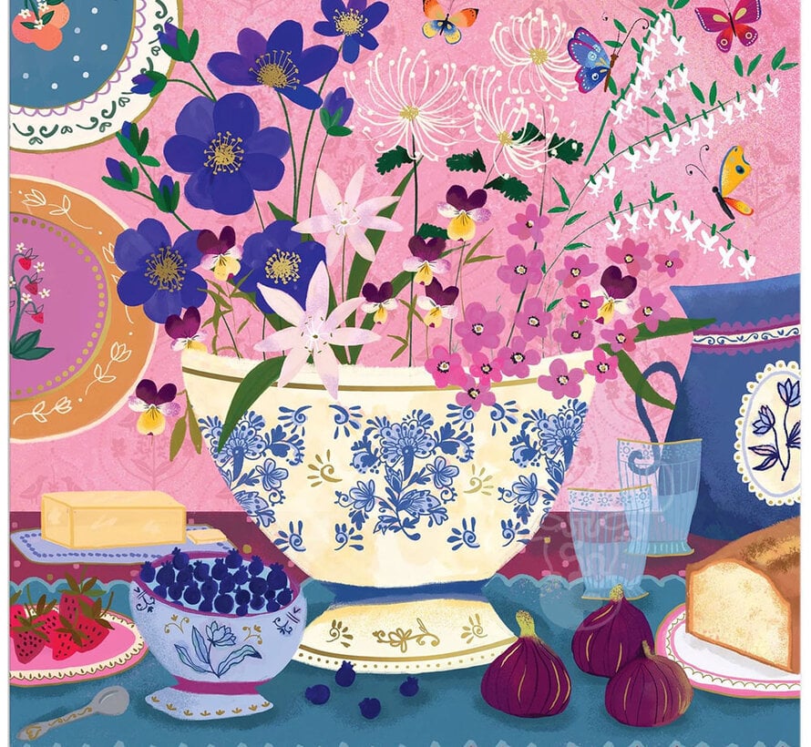 Galison Joy Laforme Art of the Table Foil Puzzle 500pcs