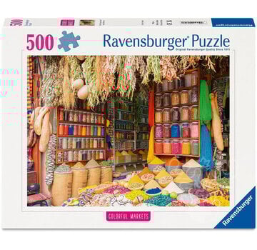 Ravensburger Ravensburger Colorful Markets: Colorful Spices, Morocco Puzzle 500pcs