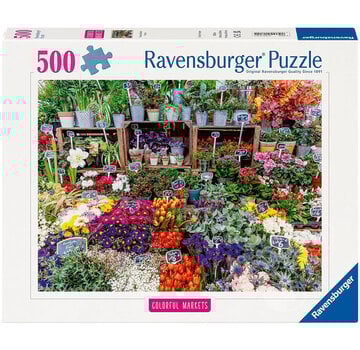 Ravensburger Ravensburger Colorful Markets: Flower Market, France Puzzle 500pcs