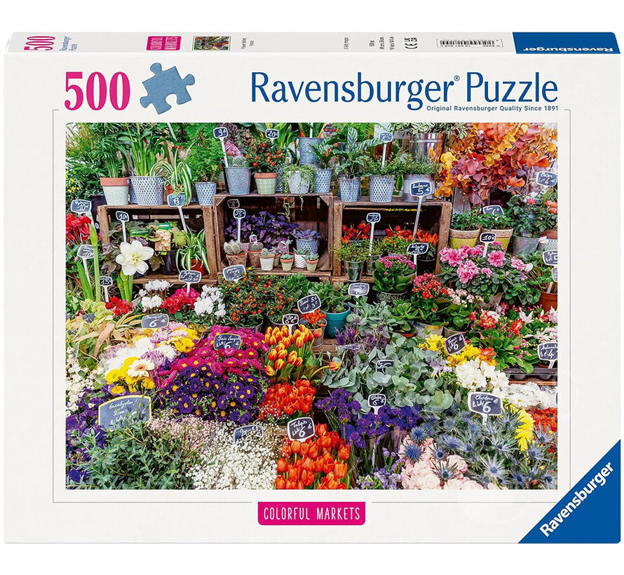 Ravensburger Colorful Markets: Flower Market, France Puzzle 500pcs