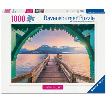 Ravensburger Ravensburger Beautiful Walkways:  Footbridge at Lac d'Annecy Puzzle 1000pcs