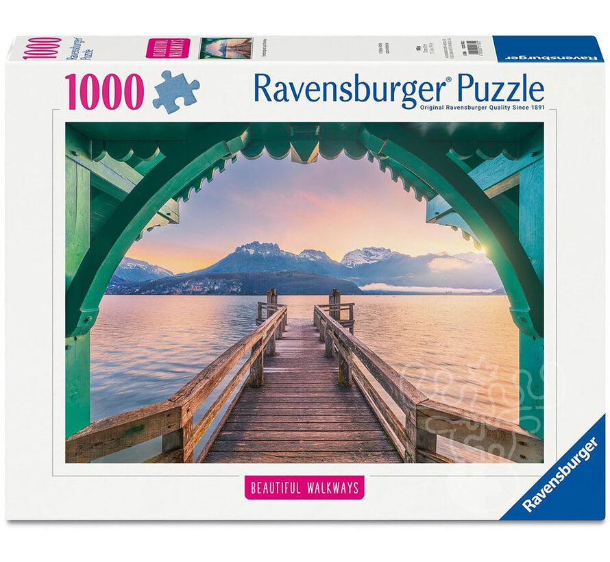 Ravensburger Beautiful Walkways:  Footbridge at Lac d'Annecy Puzzle 1000pcs