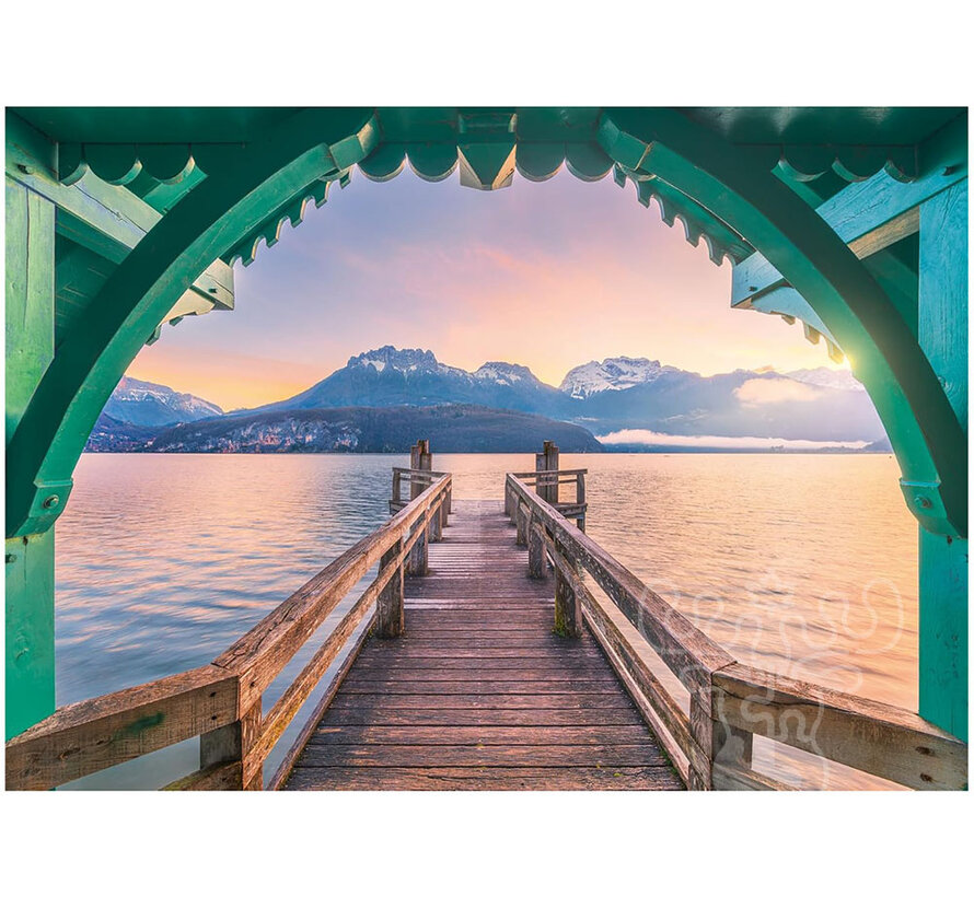 Ravensburger Beautiful Walkways:  Footbridge at Lac d'Annecy Puzzle 1000pcs