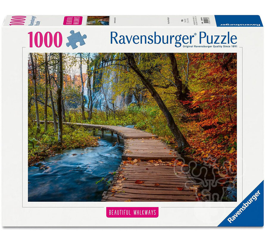 Ravensburger Beautiful Walkways:  Autumnal Wooden Trail  Puzzle 1000pcs