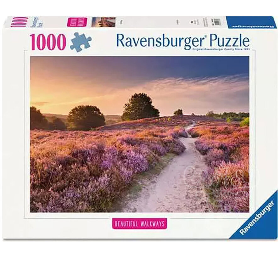 Ravensburger Beautiful Walkways:  Pink Pathway Puzzle 1000pcs