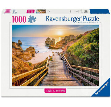 Ravensburger Ravensburger Beautiful Walkways: Stairway to Camilo Beach, Algarve Puzzle 1000pcs
