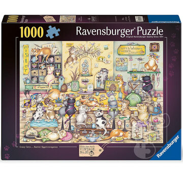 Ravensburger Ravensburger Vintage #20 Crazy Cat's Easter Eggstravaganza Puzzle 1000pcs