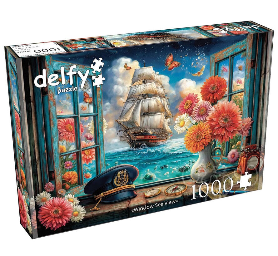 Delfy Window Sea View Puzzle 1000pcs