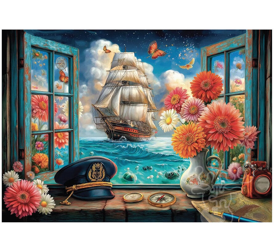 Delfy Window Sea View Puzzle 1000pcs