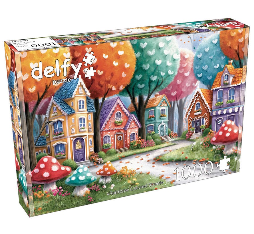 Delfy Rainbow Colored Street Puzzle 1000pcs