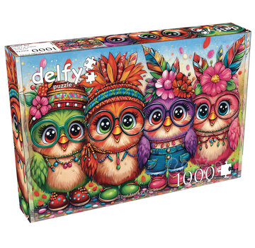 Delfy Delfy Four Funky Chicks Puzzle 1000pcs